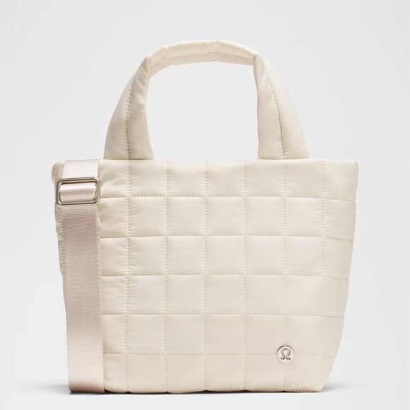lululemon athletica Cream Quilted Small Tote Bag brand new - Picture 1 of 2